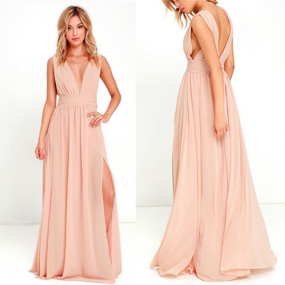 Lulus Dresses & Skirts - Lulus Heavenly Hues Blush Maxi Bridesmaid Dress
